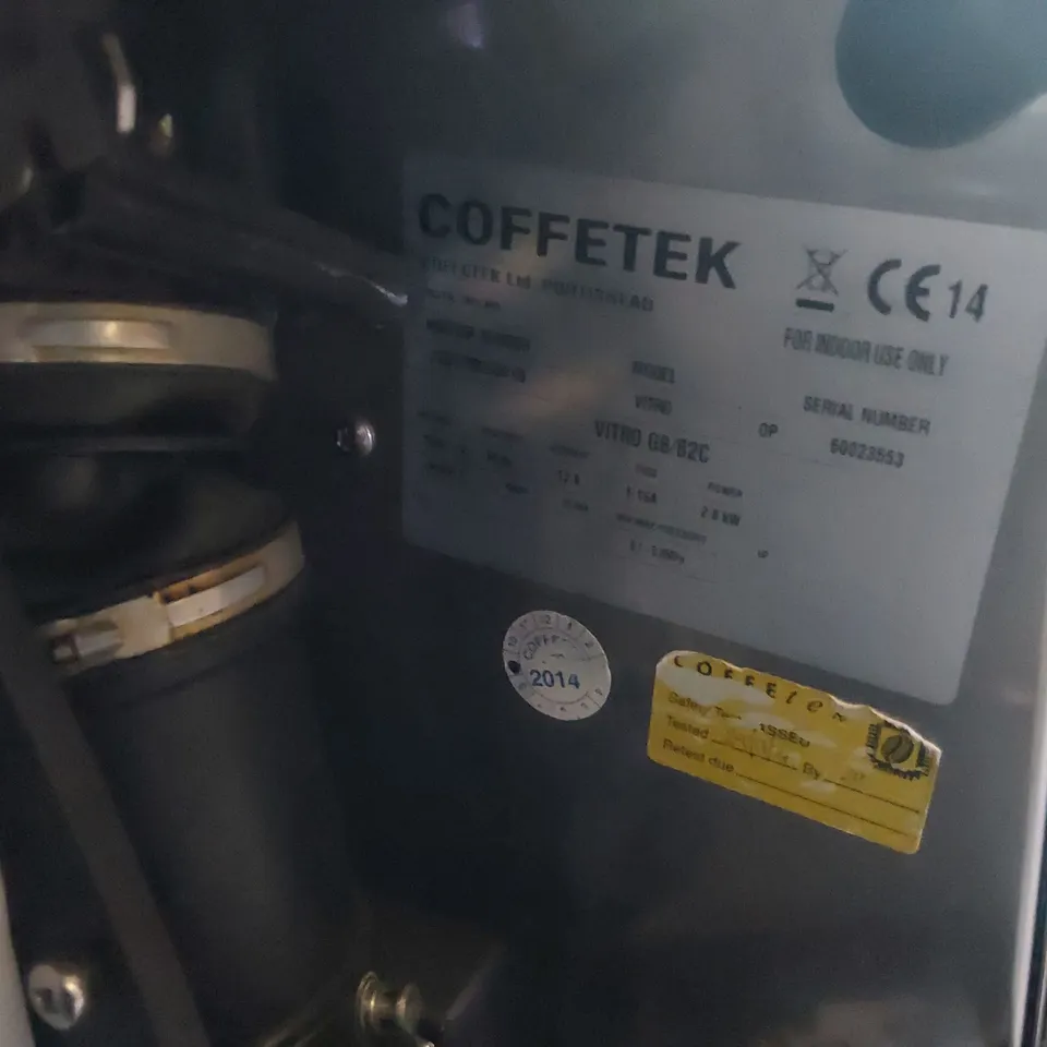 COFFETEK VITRO COMMERCIAL ESPRESSO MACHINE 