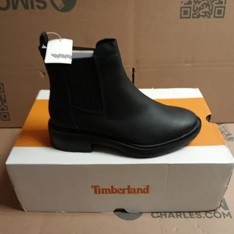 TIMBERLAND BRIMFIELD MID CHELSEA BOOT - BLACK, WOMEN'S UK4 FULL-GRAIN LEATHER