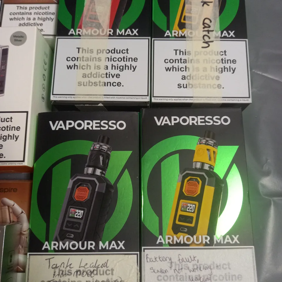 LOT OF APPROXIMATELY 20 ASSORTED VAPING ITEMS TO INCLUDE ASPIRE AND VAPORESSO