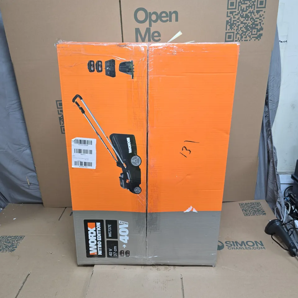 WORX 40V POWERSHARE 37CM CORDLESS BRUSHLESS LAWN MOWER 