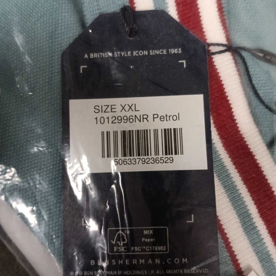 BEN SHERMAN POLO SHIRT – PETROL BLUE – XXL