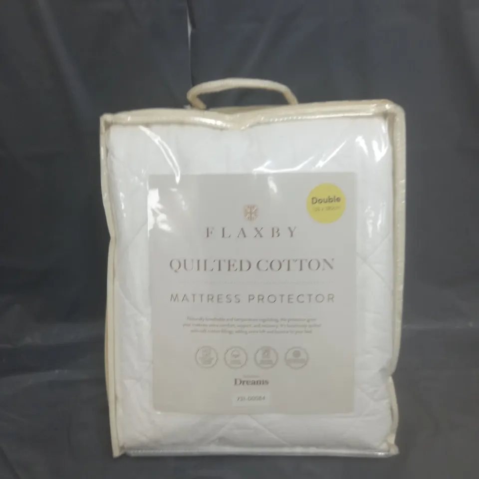 FLAXY DOUBLE DREAMS QUILTED COTTON MATTRESS PROTECTOR 