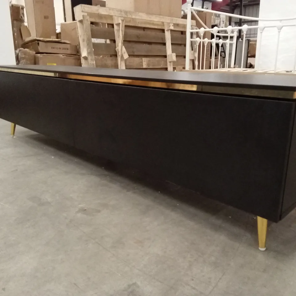 TINO II BLACK TV STAND WITH LEGS