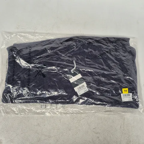 BAGGED COTTON STITCH JUMPER IN NAVY SIZE 14