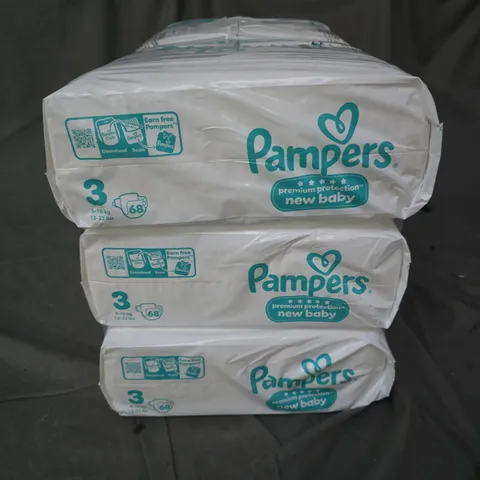 PAMPERS NEW BABY DIAPERS SIZE 3 (6-10 KG) PACK OF 3