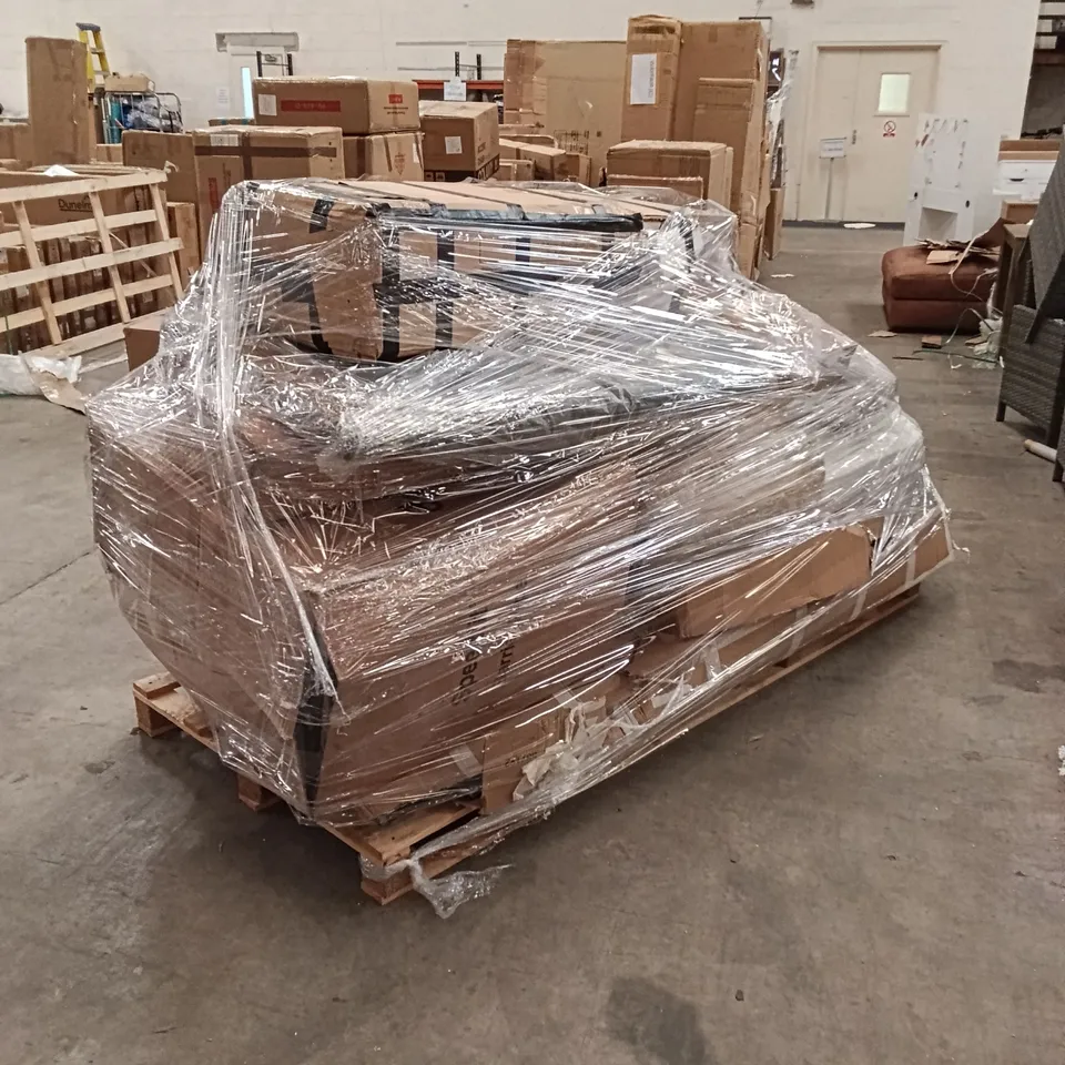 PALLET OF ASSORTED, INCOMPLETE FURNITURE PARTS AND PIECES 
