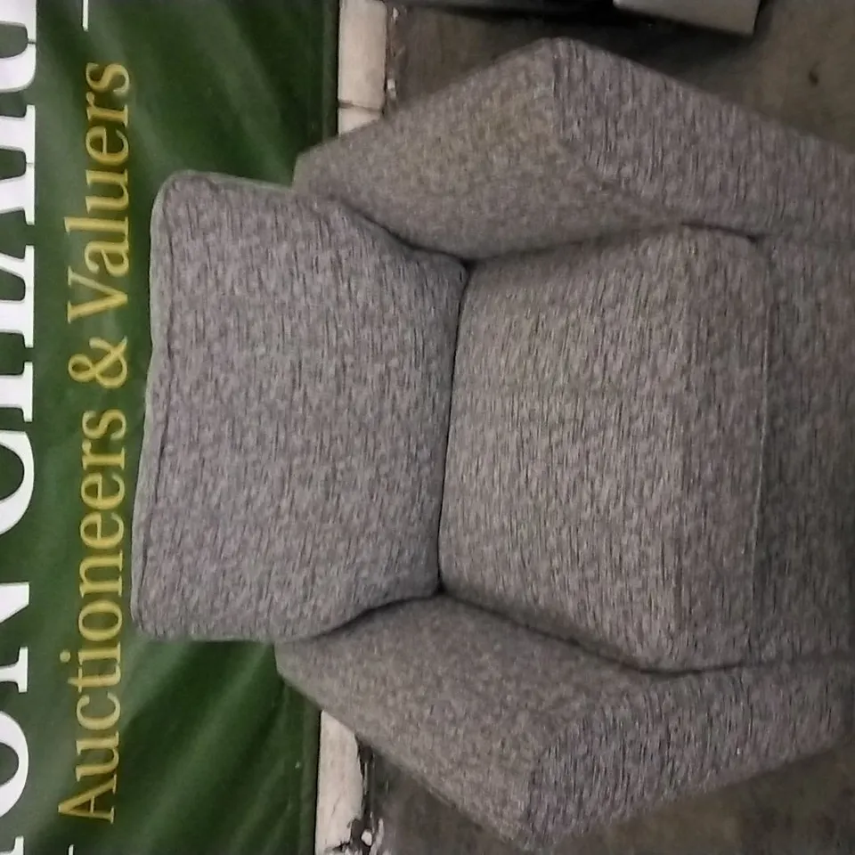 QUALITY DESIGNER CHARCOAL PATTERNED FABRIC ARMCHAIR 