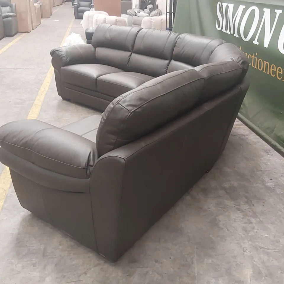 DESIGNER FAUX LEATHER CORNER SOFA