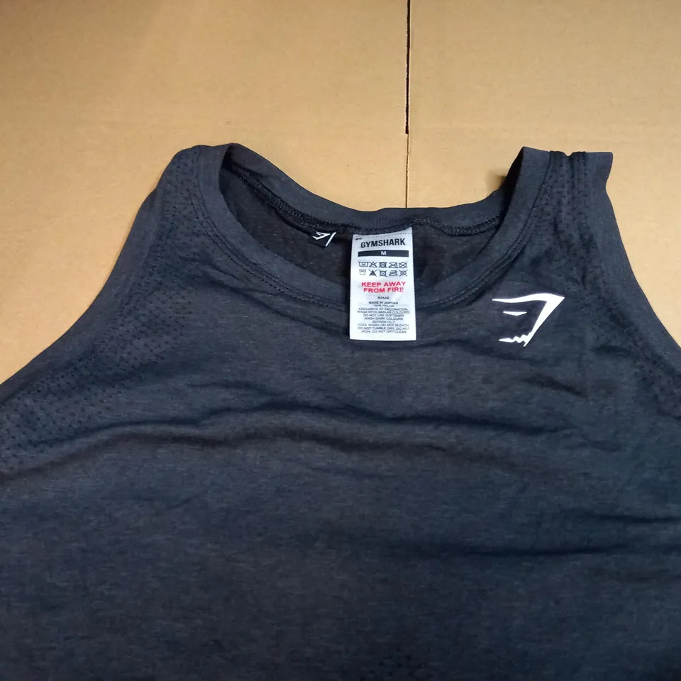 GYMSHARK WORKOUT BREATHABLE VEST IN DARK GREY - MEDIUM