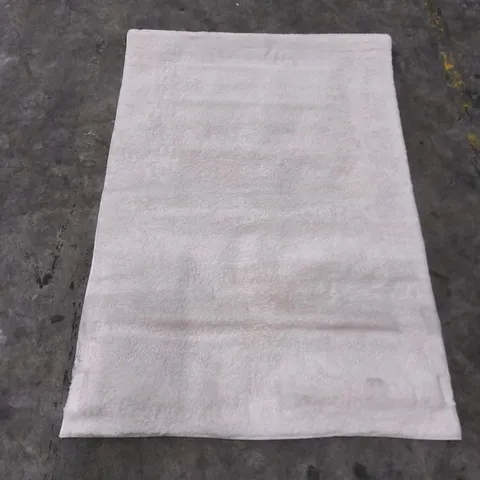 WHITE BATH MAT – PLAIN COTTON, RECTANGULAR (120X160CM)