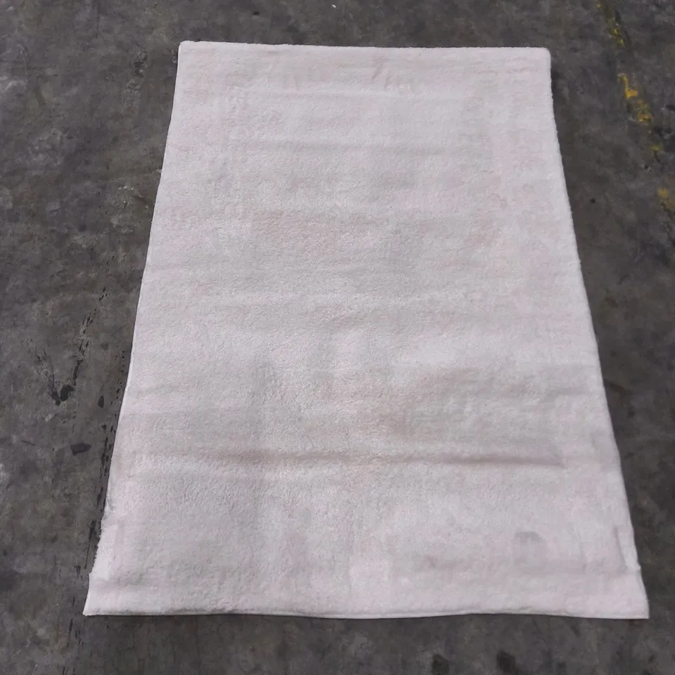 WHITE BATH MAT – PLAIN COTTON, RECTANGULAR (120X160CM)