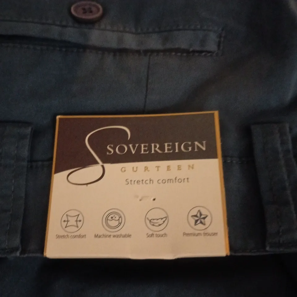 SOVEREIGN GURTEEN BLUE STRETCH TROUSERS SIZE 38L TAGGED