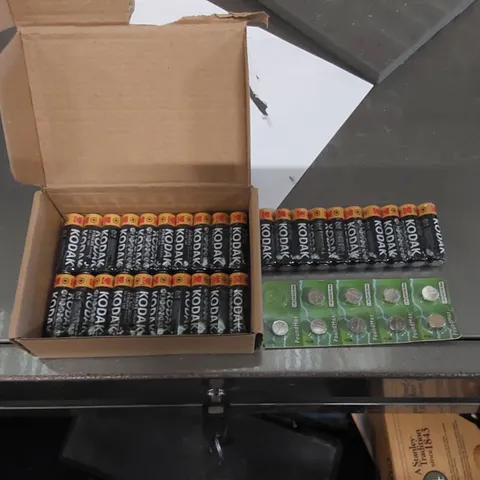 BOX OF ASSORTED BATTERIES 