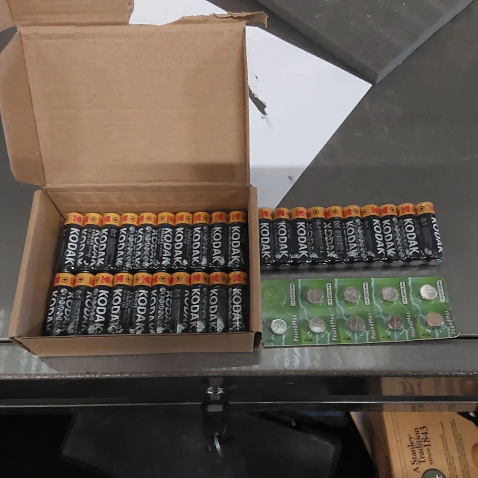 BOX OF ASSORTED BATTERIES 