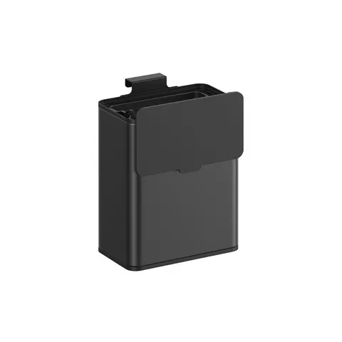 BOXED SONGMICS 8 L HANGING STEEL KITCHEN BIN WITH HOOKS INK BLACK