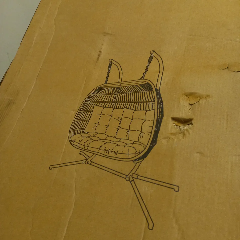 ELANOR DOUBLE FOLDING HANGING CHAIR - COLLECTION ONLY 