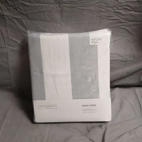 THE WHITE COMPANY MARIS STRIPE DUVET COVER – KING SIZE, 200 THREAD COUNT, COTTON SATEEN
