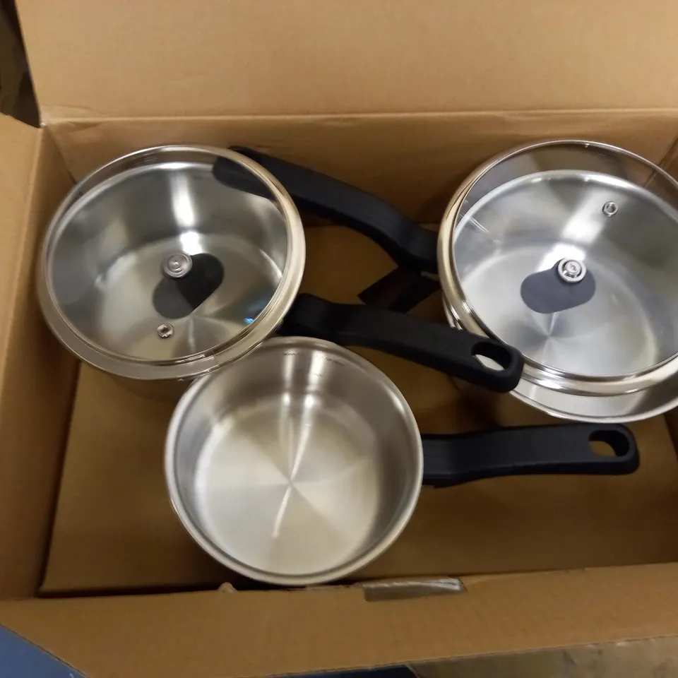 TEFAL COMFORT MAX STAINLESS STEEL POTS AND PANS INDUCTION SET