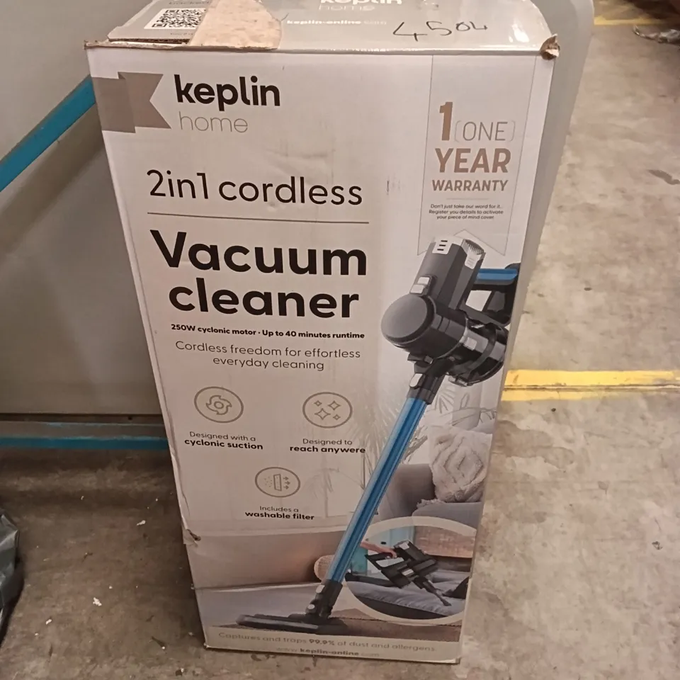BOXED KEPLIN HOME 2 IN 1 CORDLESS  VACUUM CLEANER