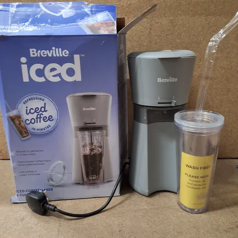 BREVILLE ICED COFFEE MAKER – GREY COUNTERTOP APPLIANCE WITH TUMBLER (BOXED) VCF155