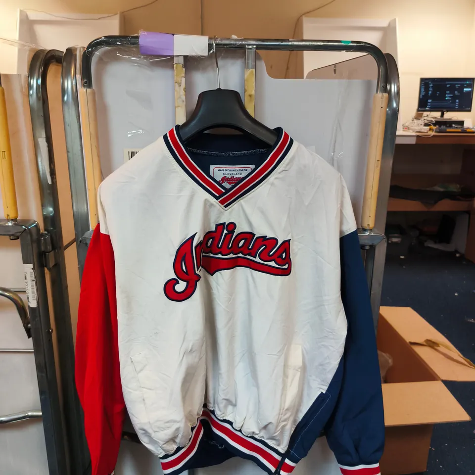CLEVELAND INDIANS BY STARTER VARSITY JACKET LARGE