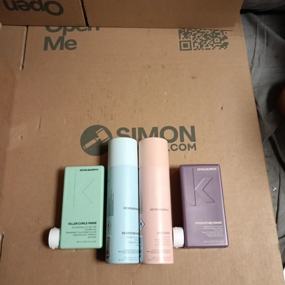 BOX OF APPROXIMATELY 50 ASSORTED KEVIN MURPHY PRODUCTS TO INCLUDE: CONDITIONER AND DRY POWDER