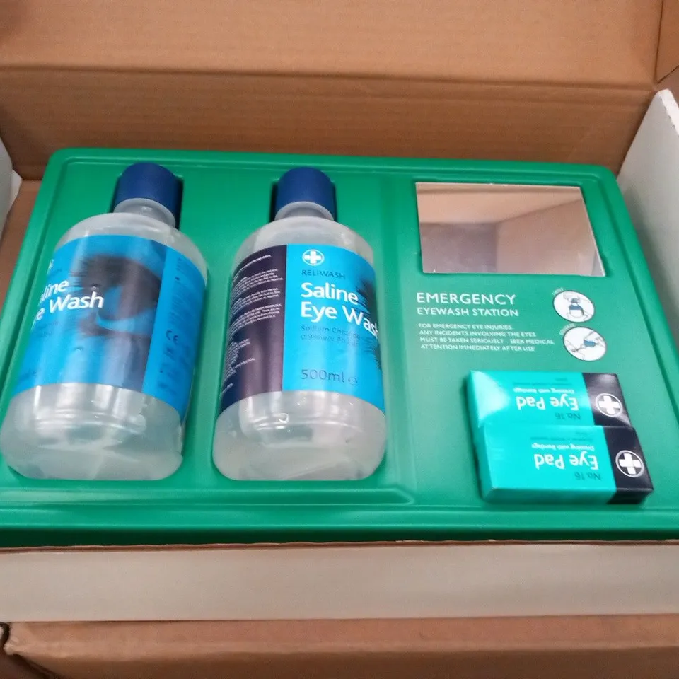 APPROXIMATELY 10 BRAND NEW RELIANCE MEDICAL EYEWASH DOUBLE STATIONS(500ML)