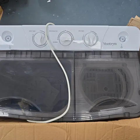 VENTRYN COMPACT PORTABLE TWIN TUB WASHING MACHINE