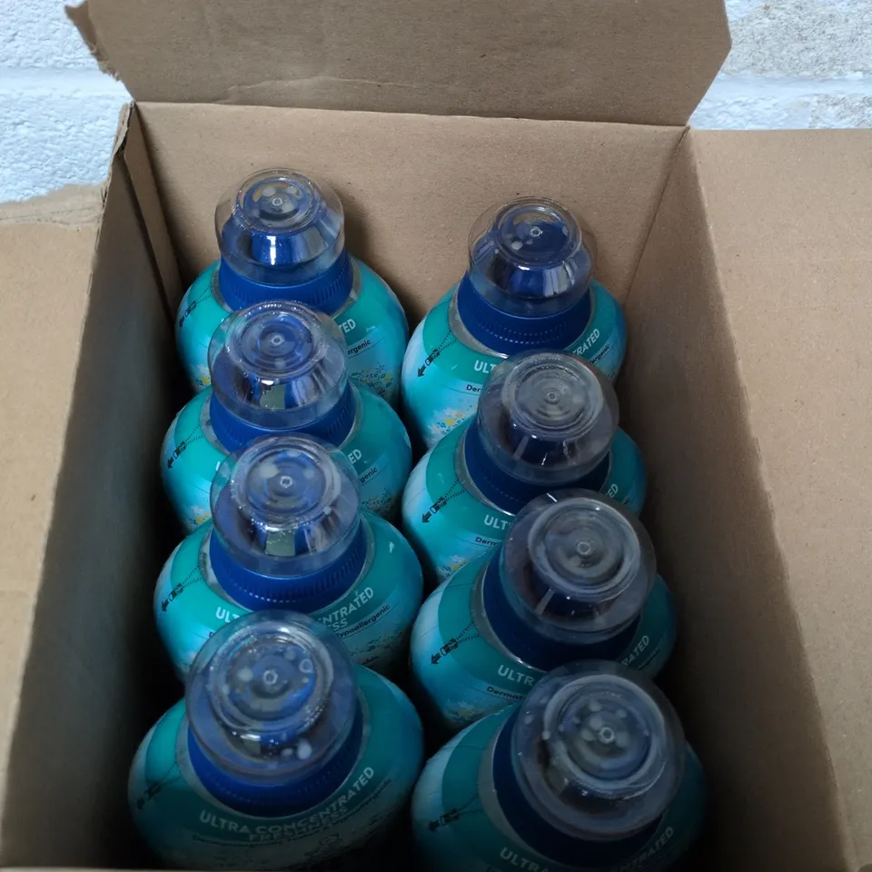 BOX OF 8 BOTTLES OF FAIRY OUTDOORABLE FABRIC SOFTENER 742ML PER BOTTLE