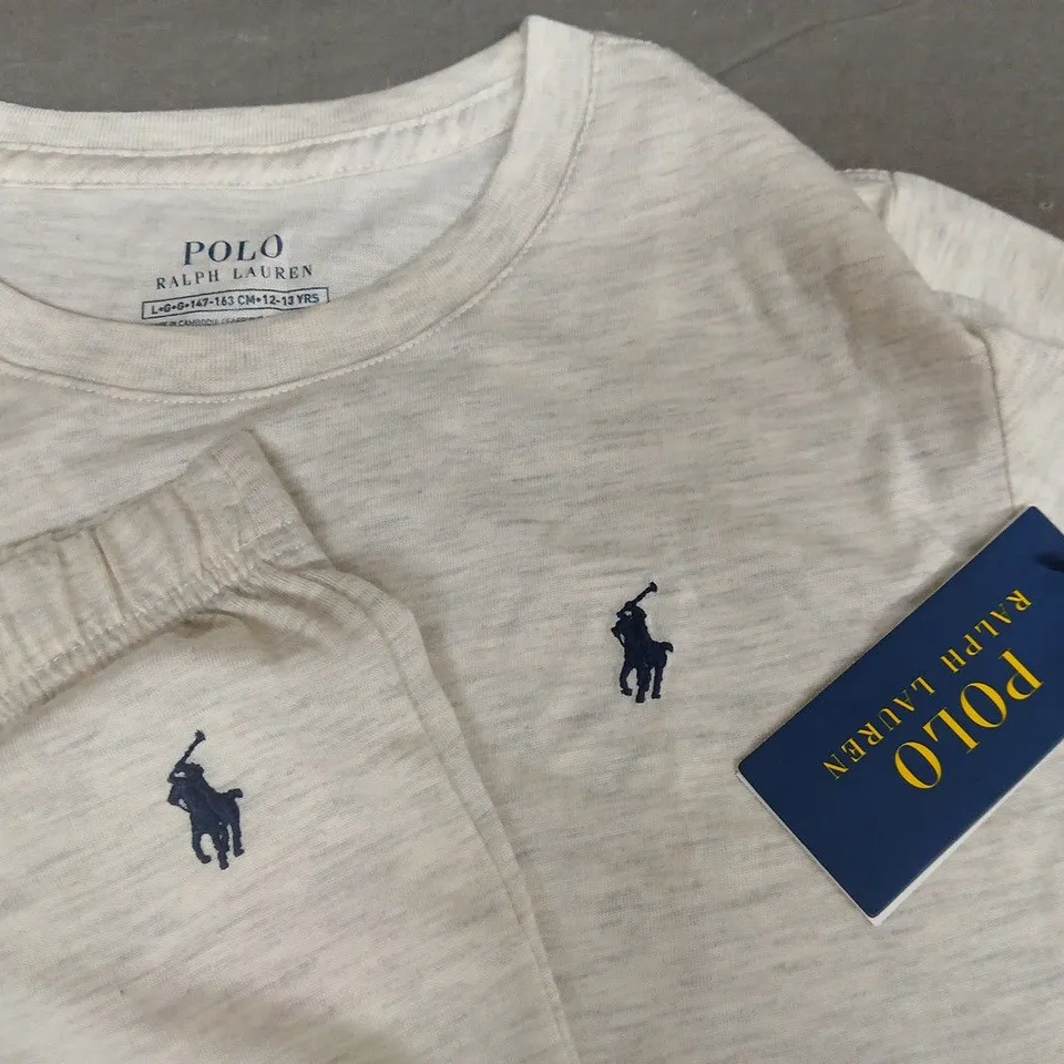 POLO RALPH LAUREN T-SHIRT AND SHORT SET - 12/13 YRS