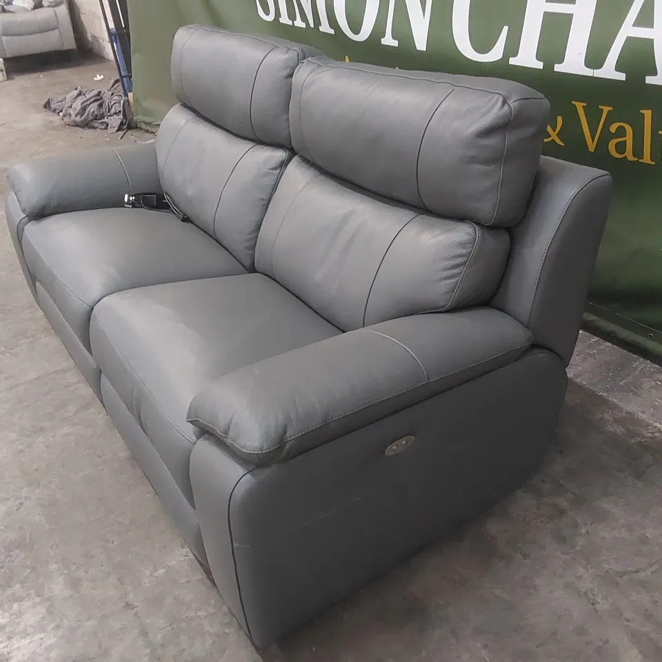 QUALITY DESIGNER ITALIAN MADE PATRIZIO 3 SEATER ELECTRIC RECLINER LEATHER SOFA 
