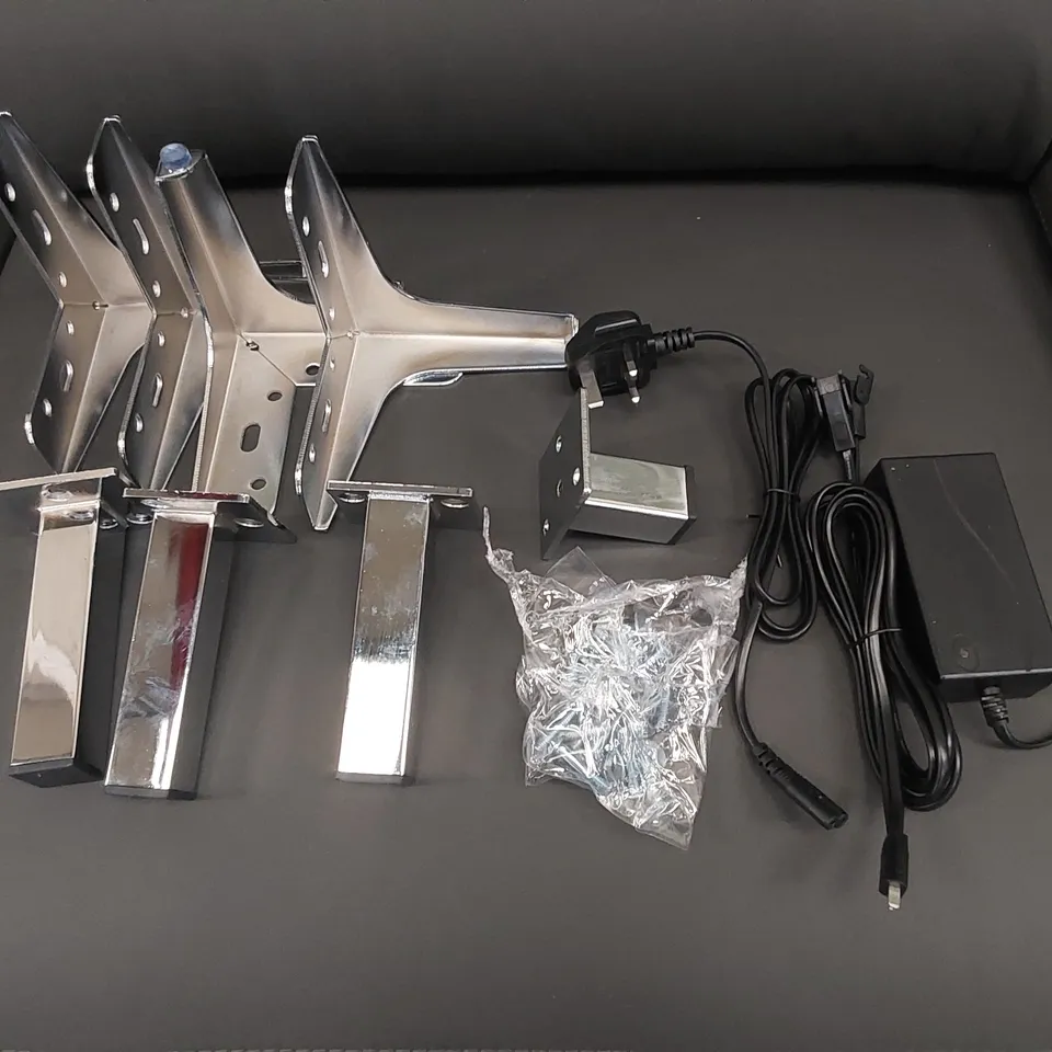 DESIGNER PAVILION LEATHER 3 SEATER POWER RECLINER SOFA - GREY