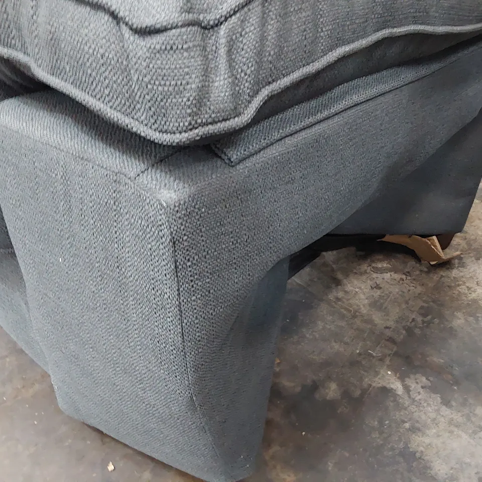 DESIGNER CHAISE SOFA GREY FABRIC 