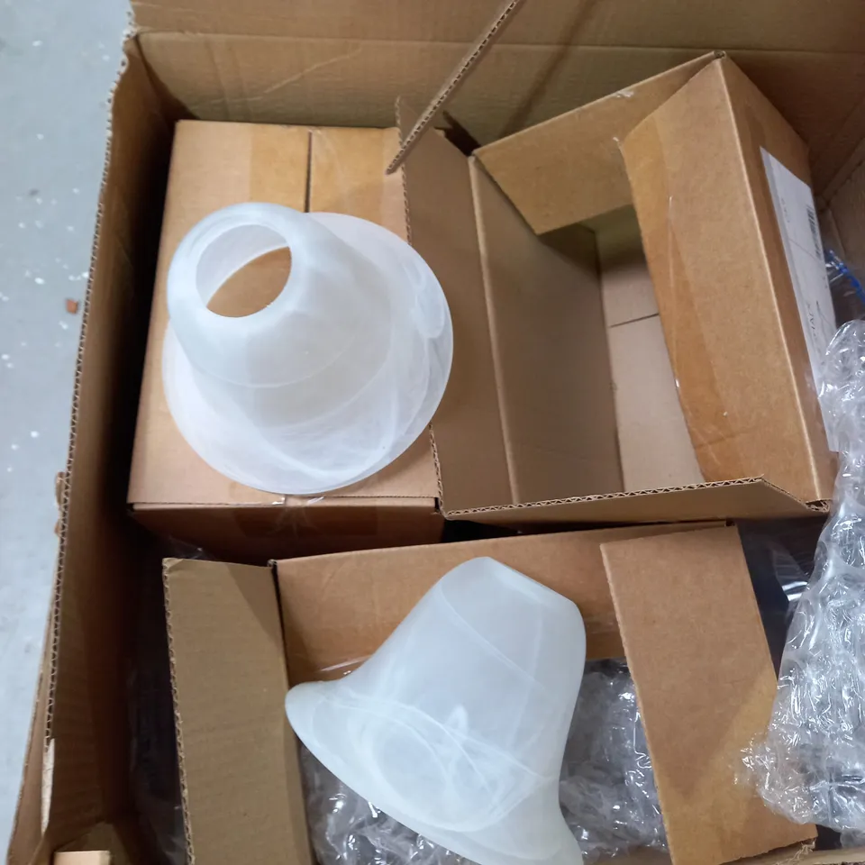 LOT OF 6 DAVID HUNT LIGHTING GLASS SHADE LAMP