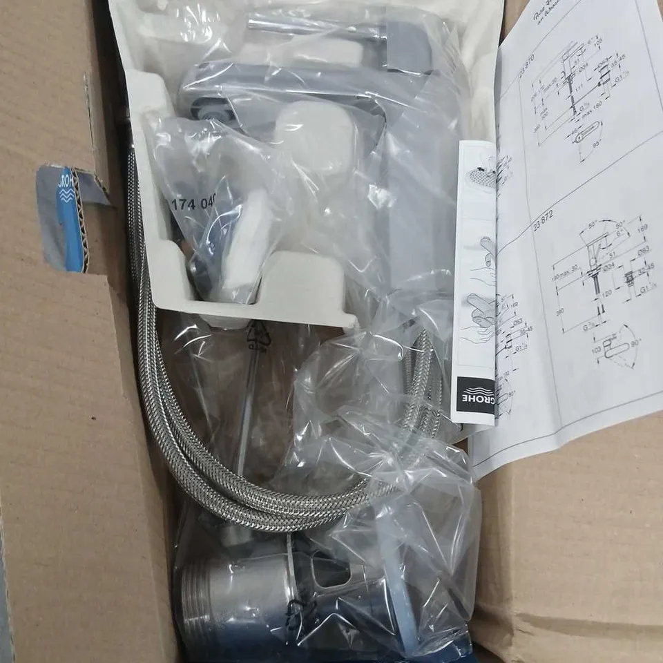 GROHE PLUS BASIN MIXER TAP – CHROME FINISH 