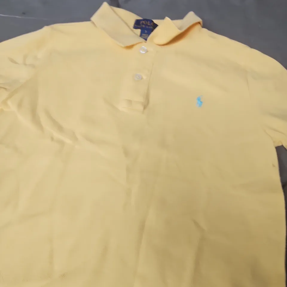 RALPH LAUREN POLO SHIRT – YELLOW, KIDS' SIZE 7