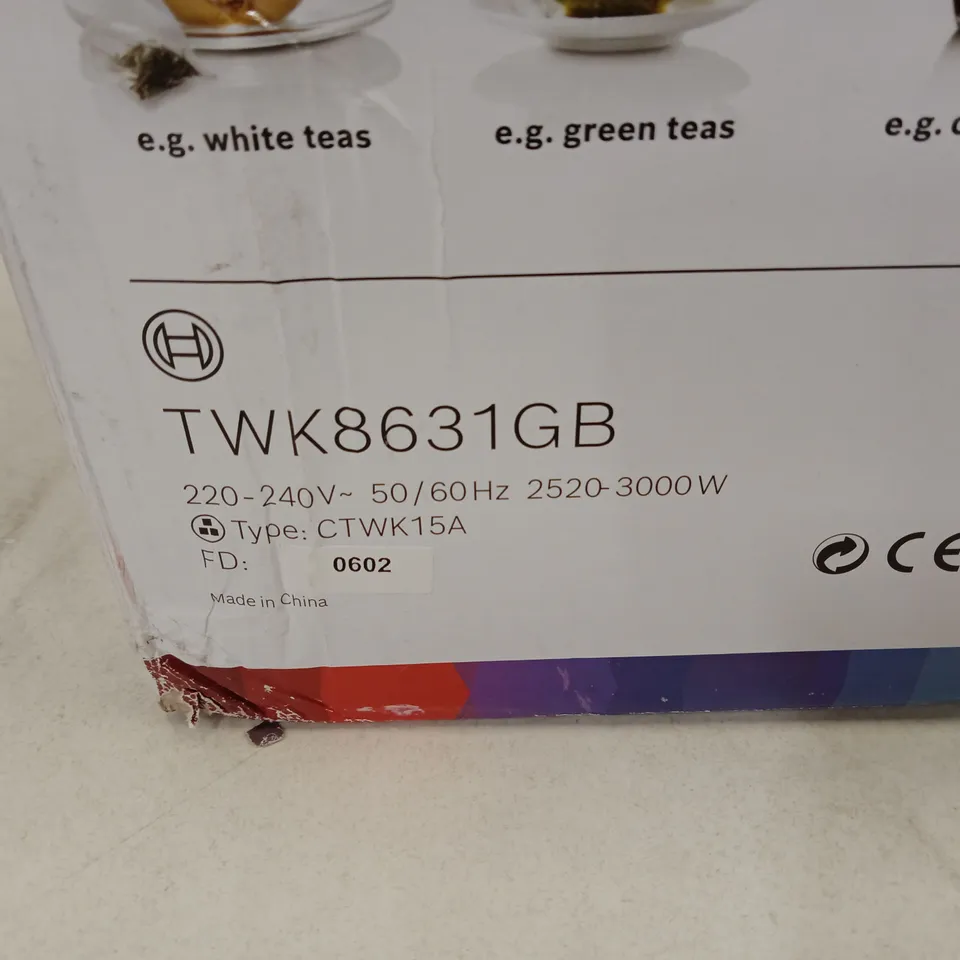 BOSCH STYLELINE KETTLE - TWK8631GB – BOXED