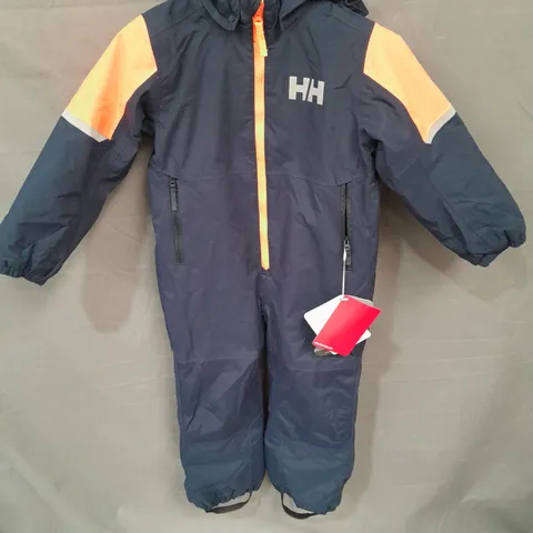 HELLY HANSEN K RIDER 2.0 INSULATED SUIT IN NAVY/MARINE SIZE 122/7