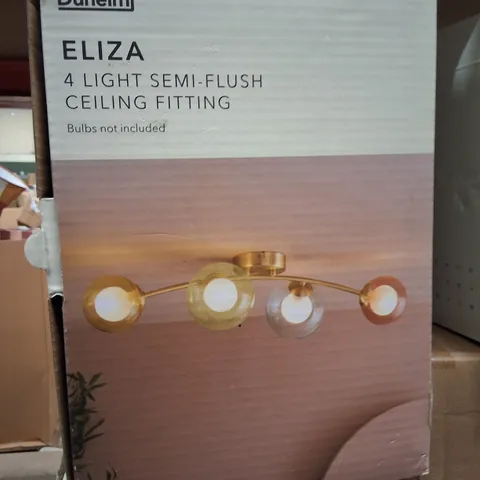 BOXED DUNELM ELIZA 4-LIGHT SEMI-FLUSH CEILING FITTING
