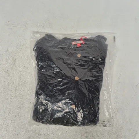 BAGGED JOE BROWNS CARDIGAN IN BLACK SIZE 28/30