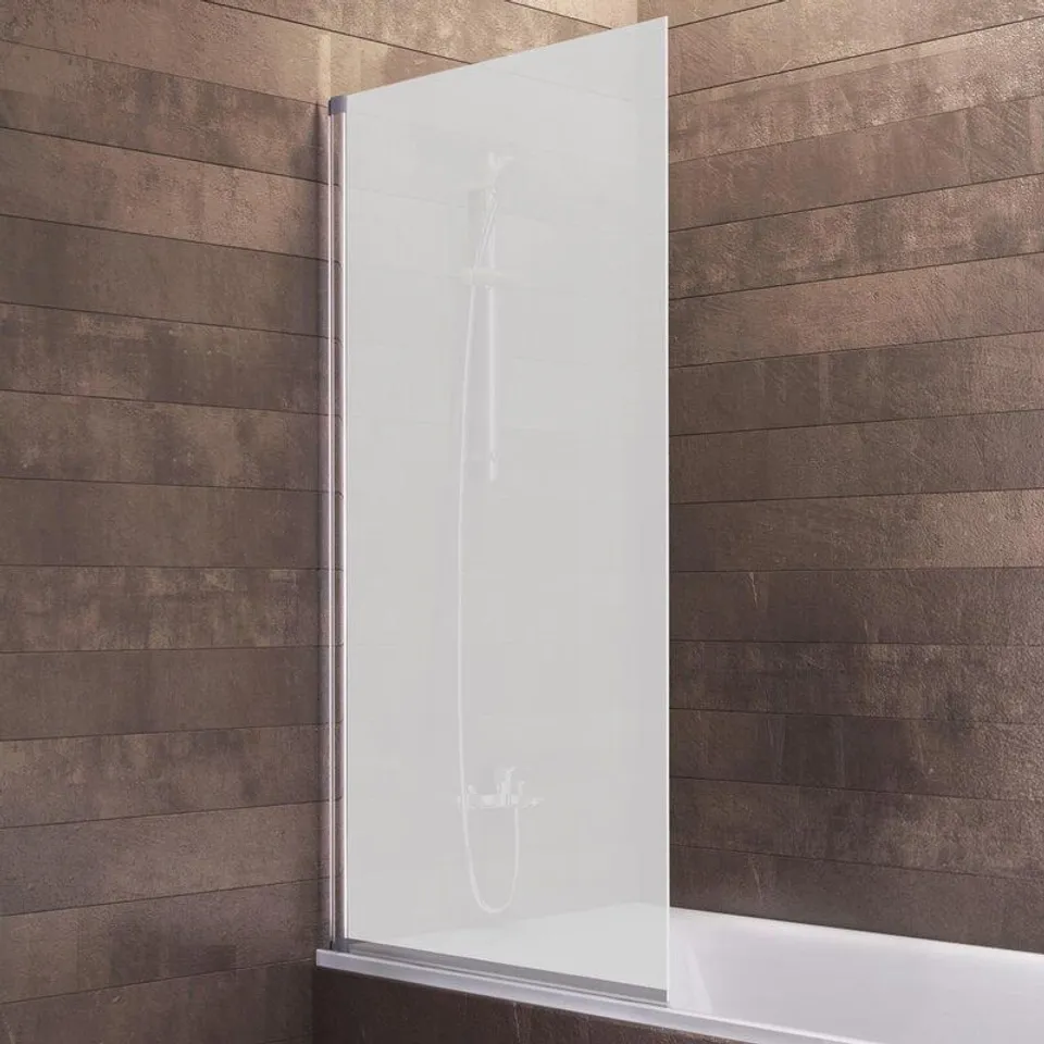 BOXED KOMFORT STRAIGHT TEMPERED GLASS FOLDING BATH SCREEN