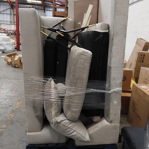 PALLET TO CONTAIN ASSORTED INCOMPLETE SOFAS AND SOFA PARTS