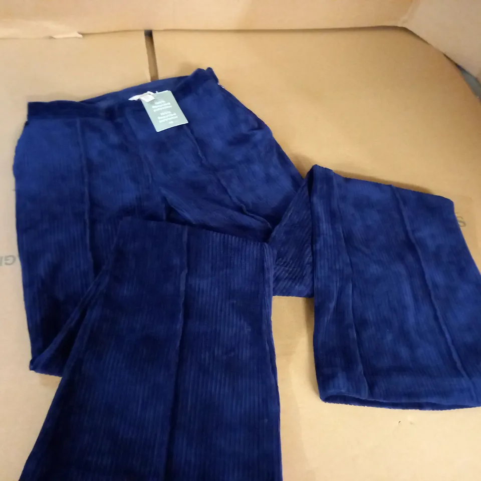 H&M BLUE CORD TROUSERS - EUR XS