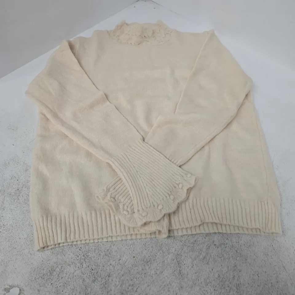 MANGO (MNG) CREAM KNIT SWEATER – WOMEN’S