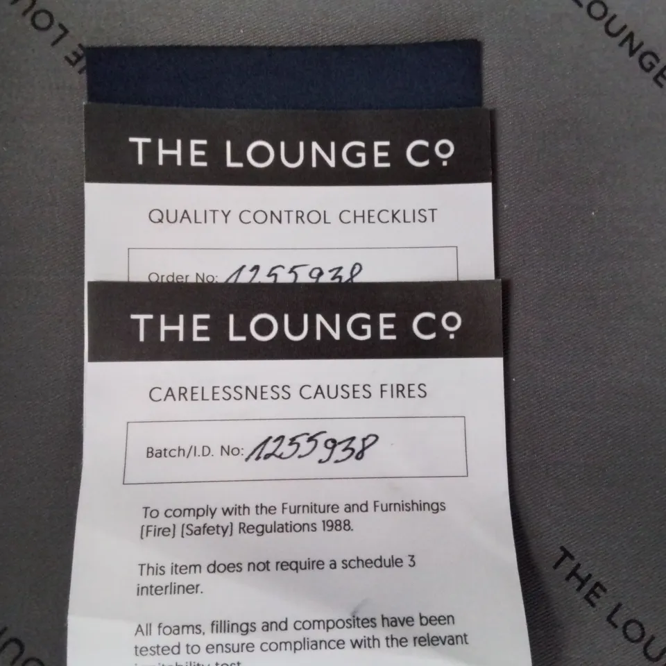 QUALITY BRITISH DESIGNER LOUNGE Co. TWO SEATERSOFA PLUSH BLUE FABRIC