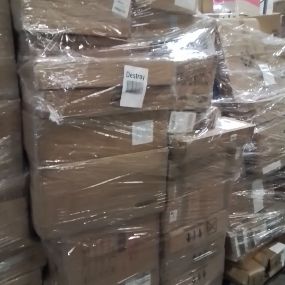 PALLET OF ASSORTED HOUSEHOLD GOODS AND PRODUCTS TO INCLUDE;HIGH CHAIR,WALLMOUNTED LADDERS,CHRISTMAS DECORATION 
