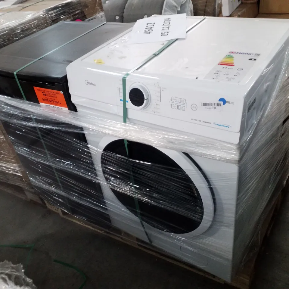 PALLET OF APPROXIMATELY 4 UNPROCESSED RAW RETURN WHITE GOODS TO INCLUDE;