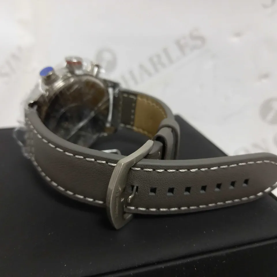 ZIHLMANN & CO SPORTS CHRONOGRAPH STYLE LEATHER STRAP WATCH RRP £560