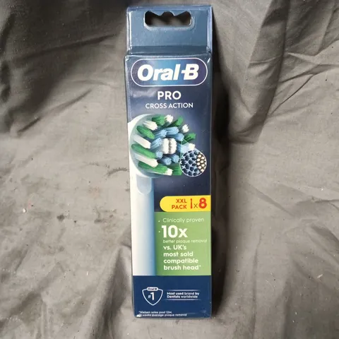 ORAL-B PRO CROSS ACTION REPLACEMENT BRUSH HEADS – 8 PACK