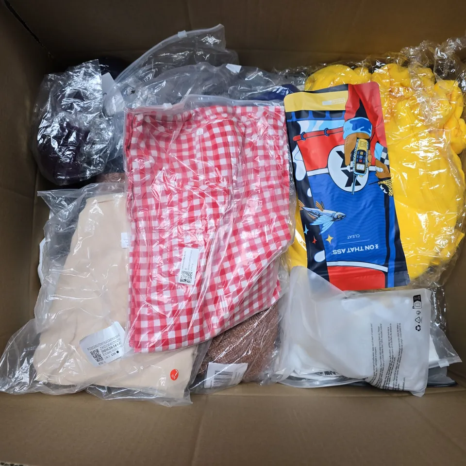 APPROXIMATELY 40 ASSORTED CLOTHING ITEMS IN VARIOUS SIZES, STYLES & COLOURS TO INCLUDE BIKINIS, TOPS, DRESSES, ETC  COLLECTION ONLY